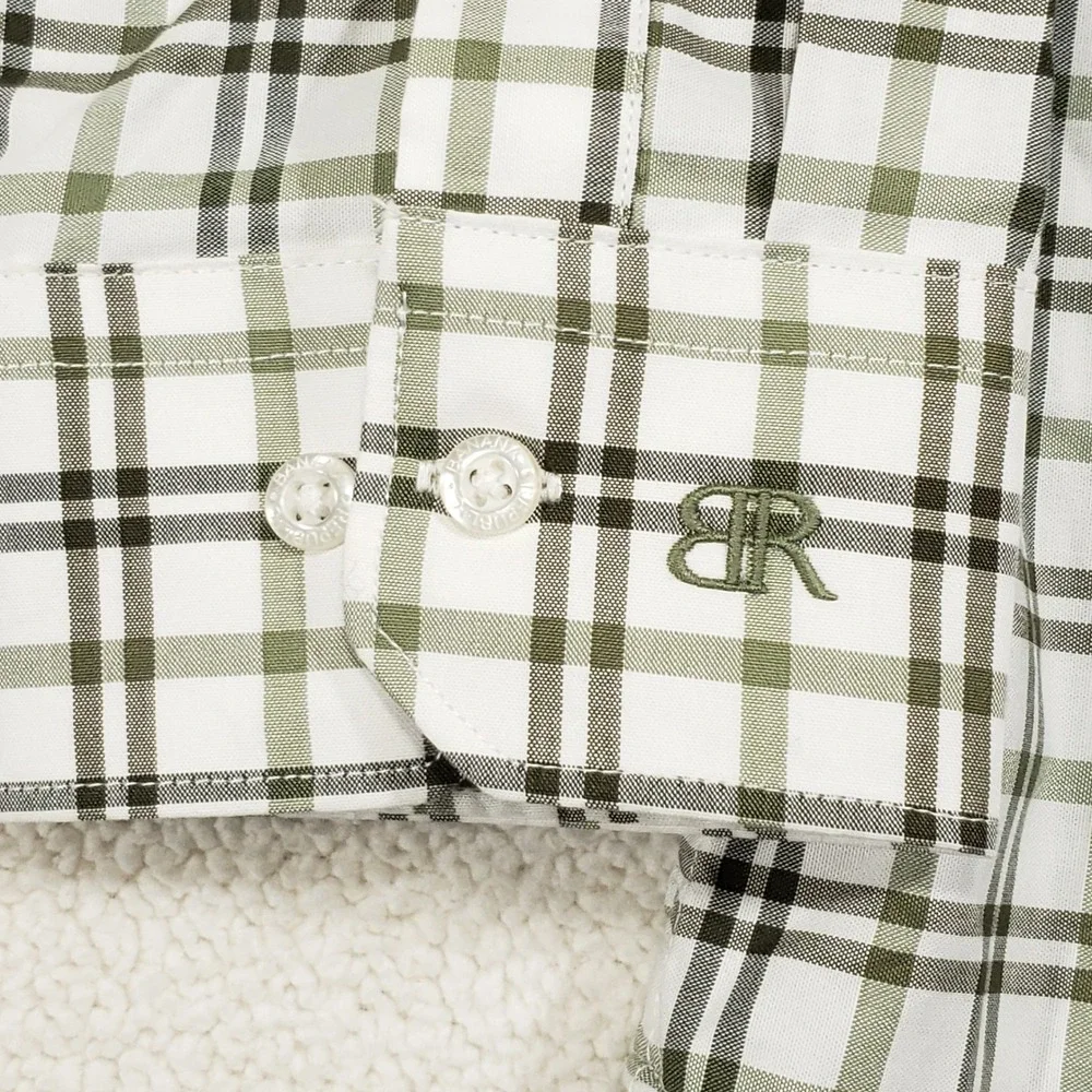 Banana Republic Button Up Shirt Men XXL Green Plaid Slim Fit Cotton Long Sleeve